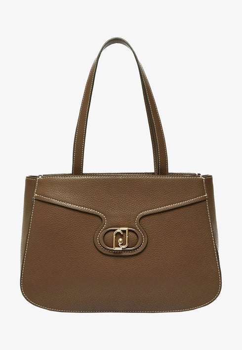 Borsa Shopping ecosostenibile tripla zip Moro LIU.JO- Francavilla Moda