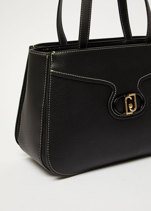 Borsa Shopping ecosostenibile tripla zip Moro LIU.JO- Francavilla Moda