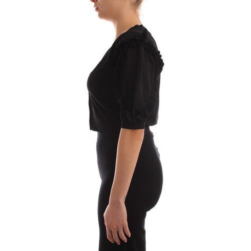 Cardigan Donna con rouches in tono Nero LIU.JO- Francavilla Moda