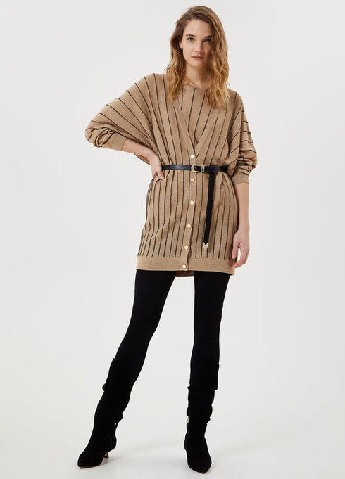 Donna Maglia MA1040MA64J con lurex® Rosa nero LIU.JO- Francavilla Moda