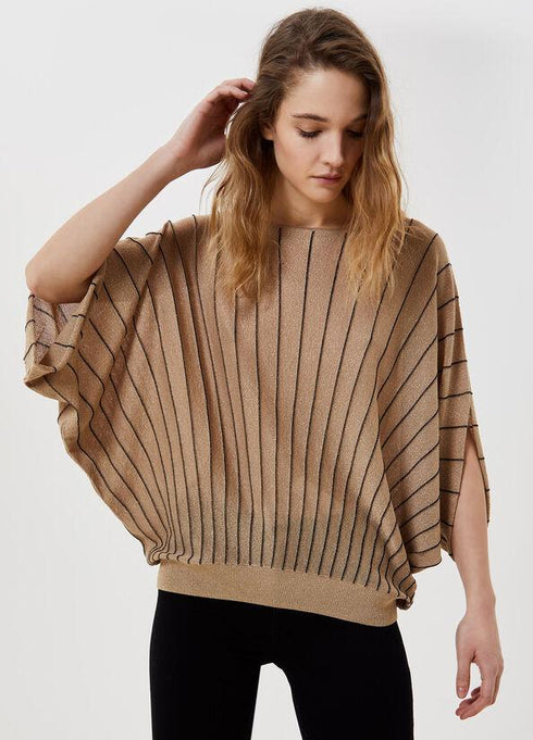 Donna Maglia MA1040MA64J con lurex® Rosa nero LIU.JO- Francavilla Moda