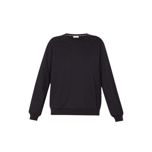 LIU.JO Felpa girocollo Felpa Donna girocollo con strass Nero - Francavilla Moda