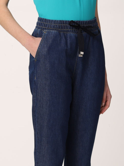 Jeans Donna jogging cinque tasche Jeans scuro LIU.JO- Francavilla Moda