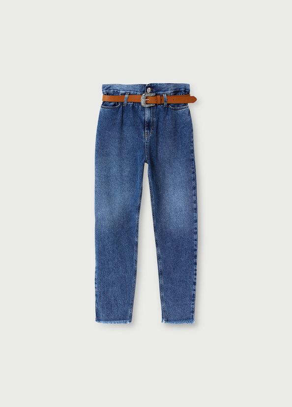 Jeans Donna UA1072D4623 a vita alta con cintura Jeans chiaro LIU.JO- Francavilla Moda