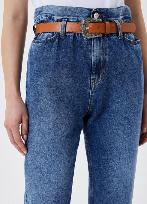 Jeans Donna UA1072D4623 a vita alta con cintura Jeans chiaro LIU.JO- Francavilla Moda