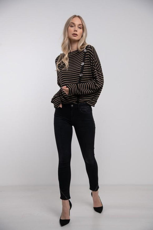 Jeans Slim Fit Donna Nero LIU.JO- Francavilla Moda