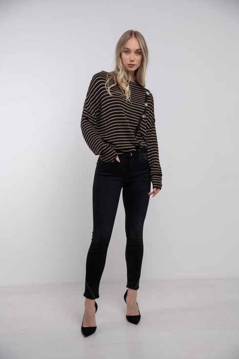 Jeans Slim Fit Donna Nero LIU.JO- Francavilla Moda
