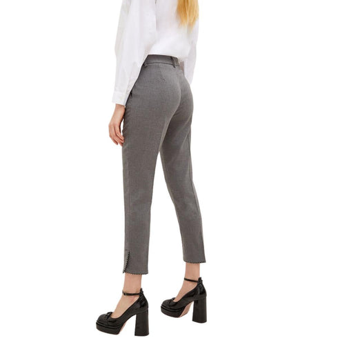 Pantaloni Donna con mini borchie sul fondo Grigio medio LIU.JO- Francavilla Moda