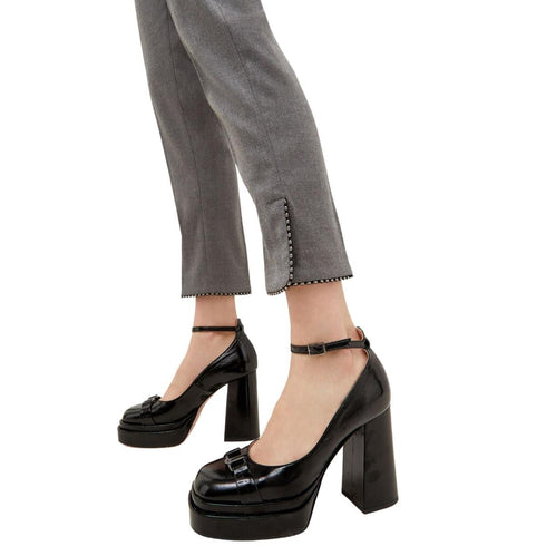 Pantaloni Donna con mini borchie sul fondo Grigio medio LIU.JO- Francavilla Moda