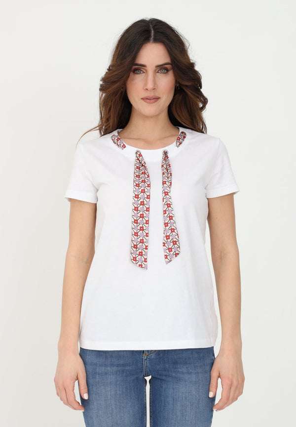 T-shirt Donna con cravattino Bianco cravatta LIU.JO- Francavilla Moda