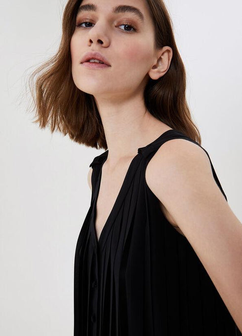 Top Donna WA1273T4756 plissettato Nero LIU.JO- Francavilla Moda