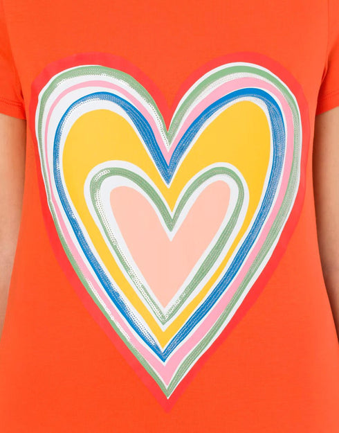 Abito Donna con applicazione cuore Arancio LOVE MOSCHINO- Francavilla Moda