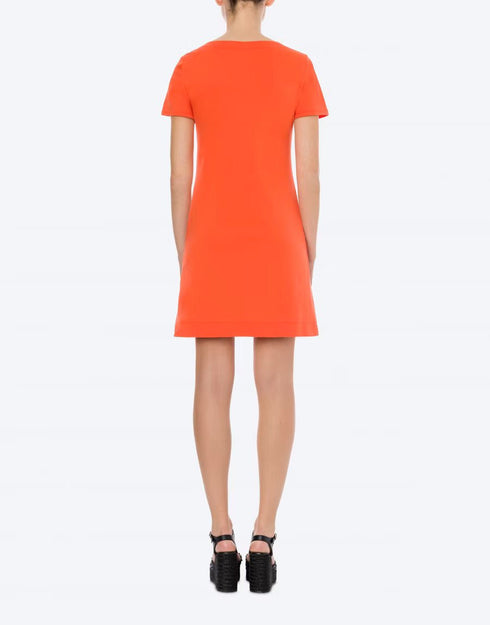 Abito Donna con applicazione cuore Arancio LOVE MOSCHINO- Francavilla Moda