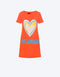 Abito Donna con applicazione cuore Arancio LOVE MOSCHINO- Francavilla Moda