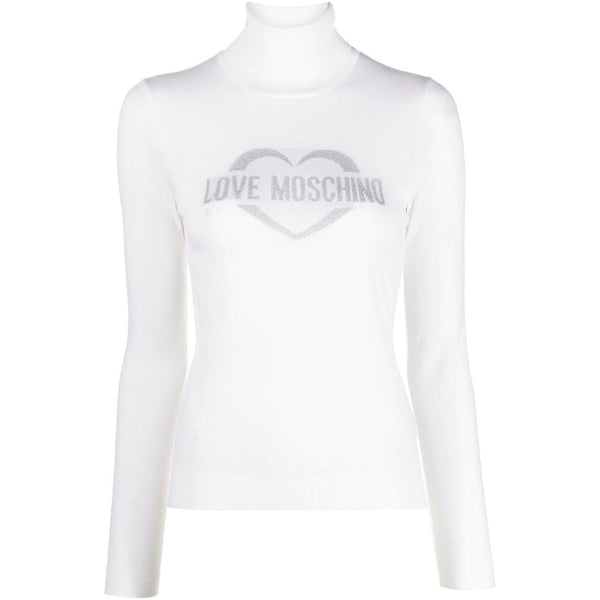 Maglia Dolcevita misto Lana Bianco LOVE MOSCHINO- Francavilla Moda
