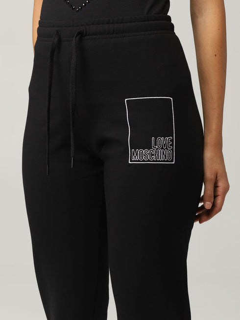 Pantalone Donna W142423E2269 con box logo Nero LOVE MOSCHINO- Francavilla Moda