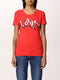 T-shirt Donna con lettering brand Rosso LOVE MOSCHINO- Francavilla Moda