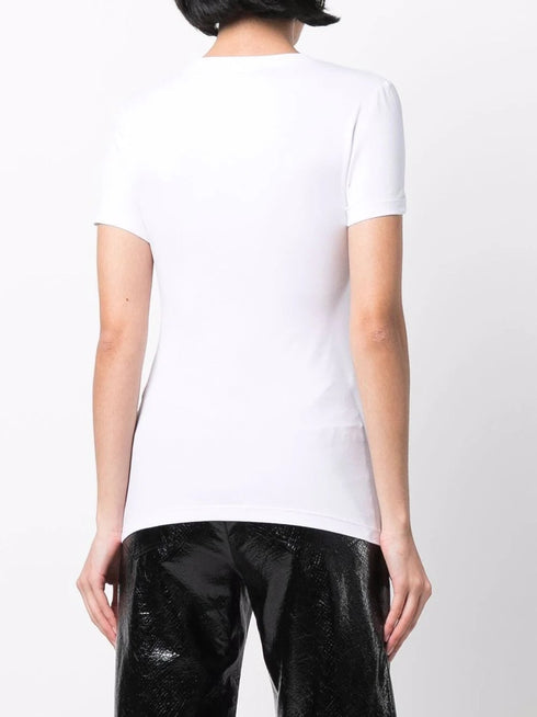 T-shirt Donna con lettering brand Bianco LOVE MOSCHINO- Francavilla Moda