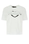 T-shirt Donna con scritta argento Bianco LOVE MOSCHINO- Francavilla Moda