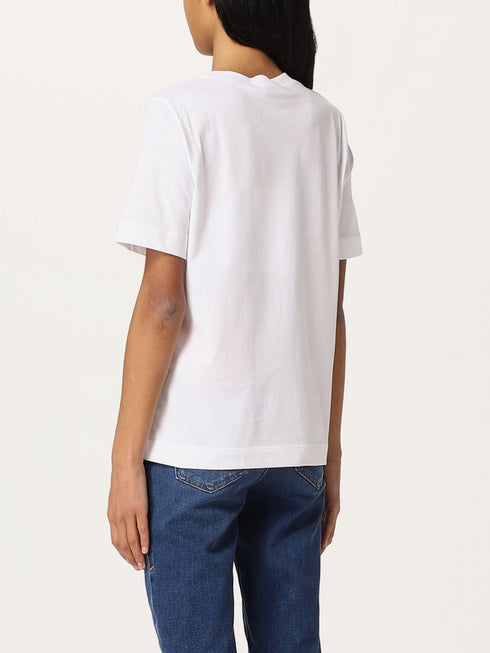 T-shirt Donna con stampa tris Bianco LOVE MOSCHINO- Francavilla Moda