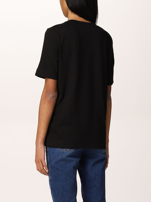 T-shirt Donna con stampa tris Nero LOVE MOSCHINO- Francavilla Moda