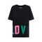 T-Shirt Donna W4F8783M3876 con stampa multicolor Nero LOVE MOSCHINO- Francavilla Moda