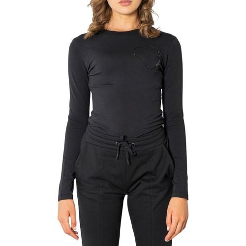 T-shirt Donna W4G5220E2264 con cuore punti luce Nero LOVE MOSCHINO- Francavilla Moda