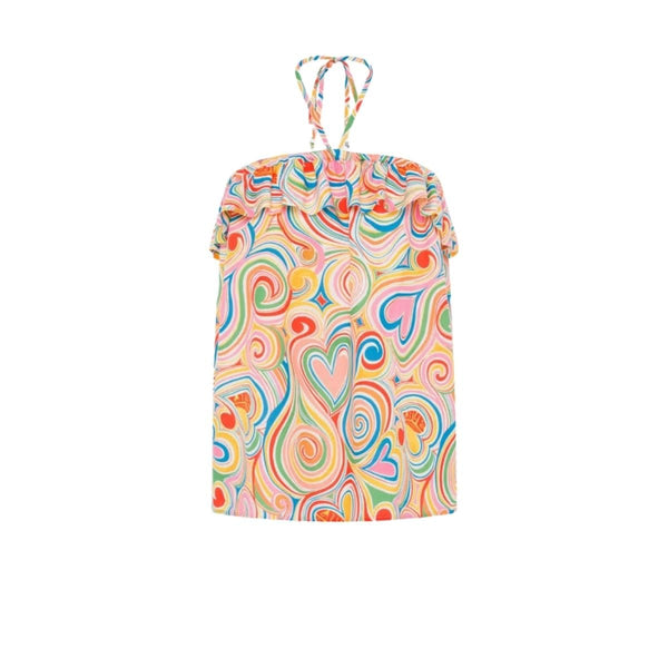 Top Donna senza spalline a fantasia Multicolor LOVE MOSCHINO- Francavilla Moda