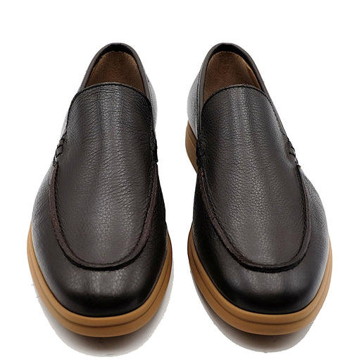 Mocassino Uomo liscio in pelle Tabacco Lo.White- Francavilla Moda