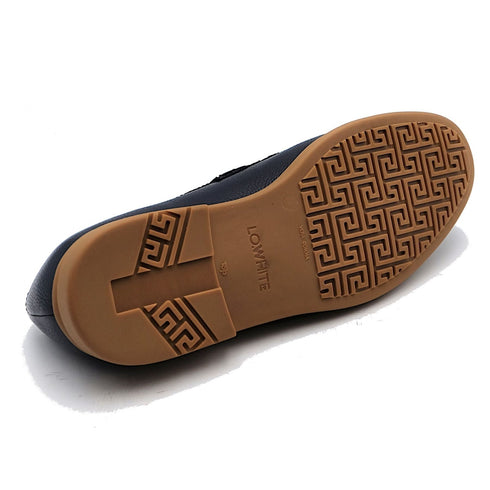 Mocassino Uomo liscio in pelle Blu LO.WHITE- Francavilla Moda