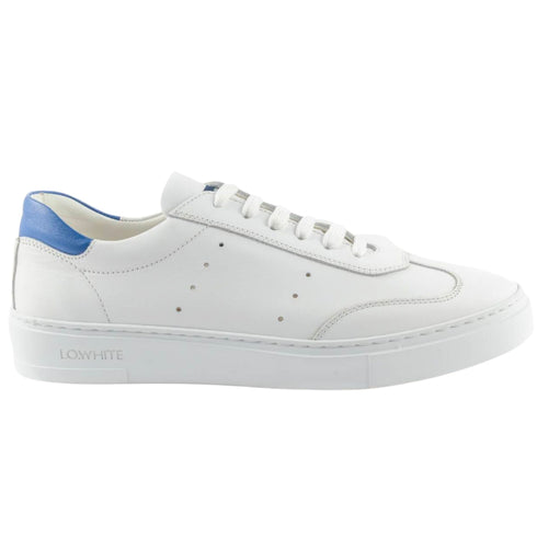 Sneakers Uomo con tomaia in pelle Blu chiaro Lo.White- Francavilla Moda