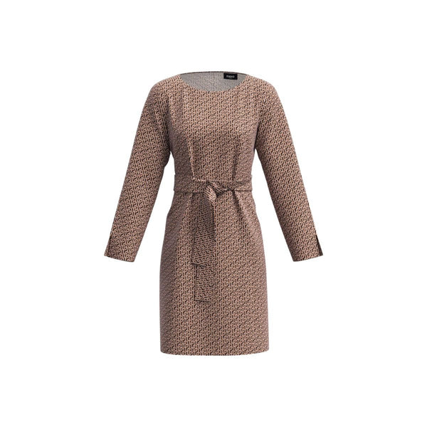 Abito IMMUNE fantasia con cintura in vita Rosa moro MARELLA- Francavilla Moda