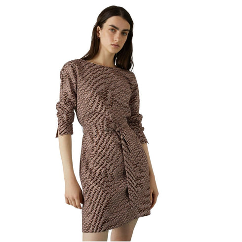 Abito IMMUNE fantasia con cintura in vita Rosa moro MARELLA- Francavilla Moda