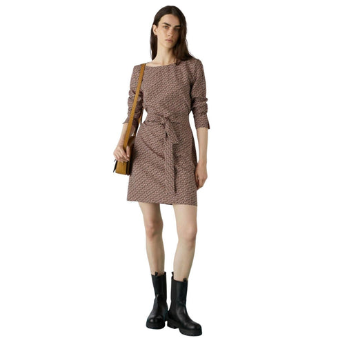 Abito IMMUNE fantasia con cintura in vita Rosa moro MARELLA- Francavilla Moda