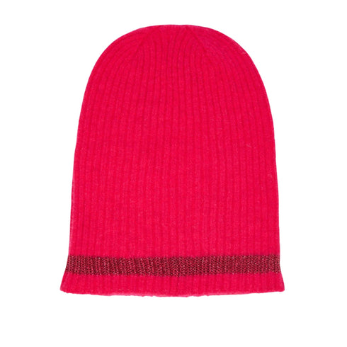 Berretto Donna a coste con lurex Fuxia MARELLA- Francavilla Moda