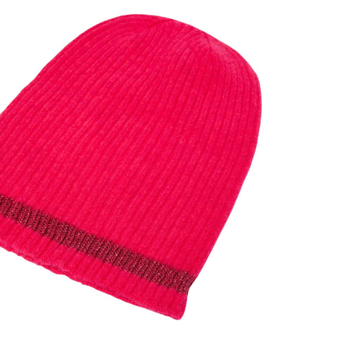 Berretto Donna a coste con lurex Fuxia MARELLA- Francavilla Moda