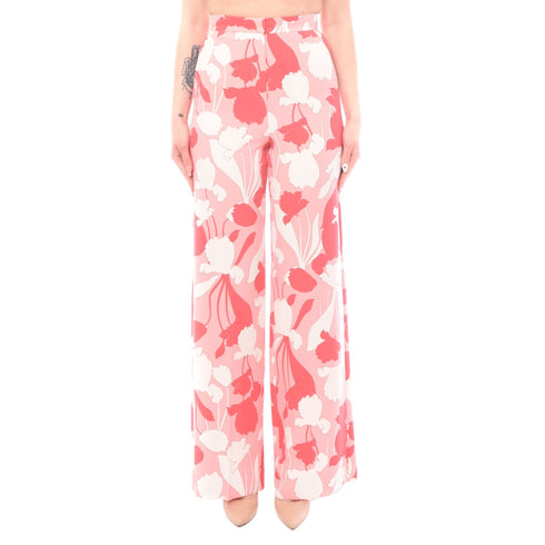 Pantalone Donna a palazzo con fantasia Corallo Marella- Francavilla Moda