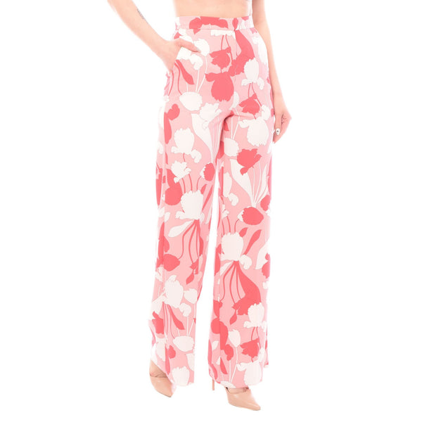 Pantalone Donna a palazzo con fantasia Corallo Marella- Francavilla Moda