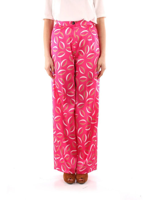 Pantalone Donna DERRIS con linea dritta Fucsia beige MARELLA- Francavilla Moda