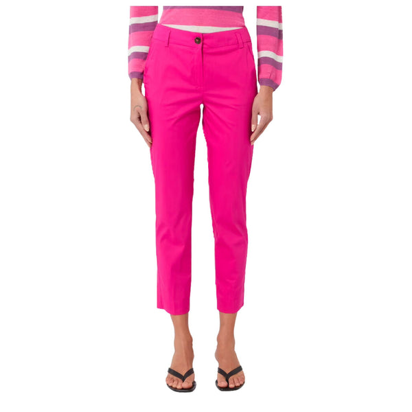 Marella Pantalone Pantalone Donna in cotone leggero Fucsia - Francavilla Moda