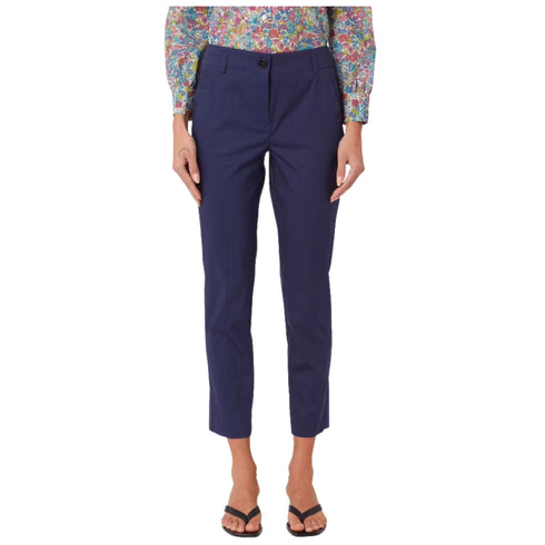 Marella Pantalone Pantalone Donna in cotone leggero Blu P23-EMME MARELLACOLLE-006-40 - Francavilla Moda