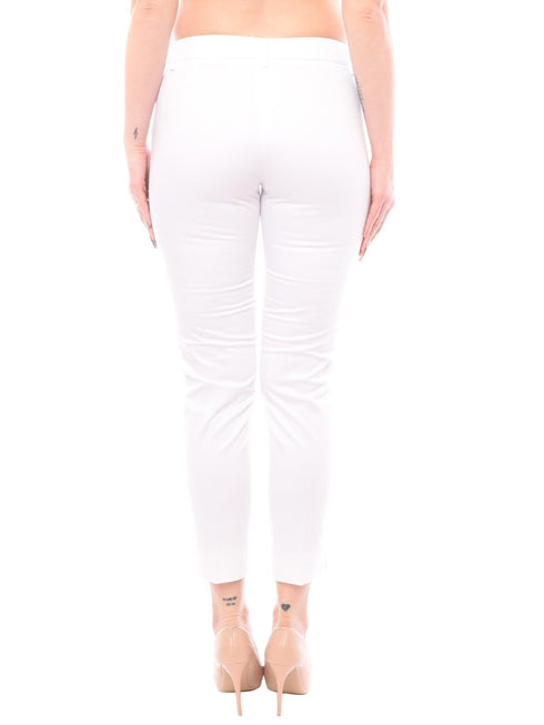 Pantalone Donna regolare in raso di cotone Bianco Marella- Francavilla Moda