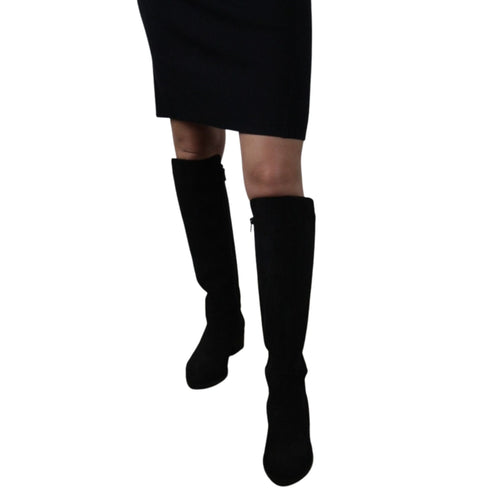 Stivale donna alto scamosciato Nero MARELLA- Francavilla Moda