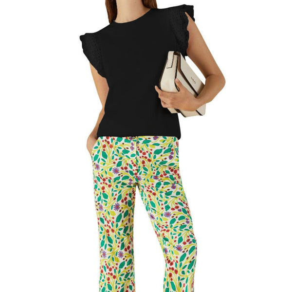 T-shirt Donna con maniche in Sangallo Fucsia Marella- Francavilla Moda