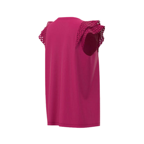 T-shirt Donna con maniche in Sangallo Fucsia Marella- Francavilla Moda
