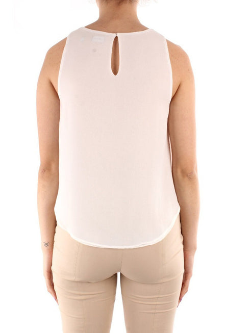 Top Donna FRANZ in crêpe Bianco MARELLA- Francavilla Moda