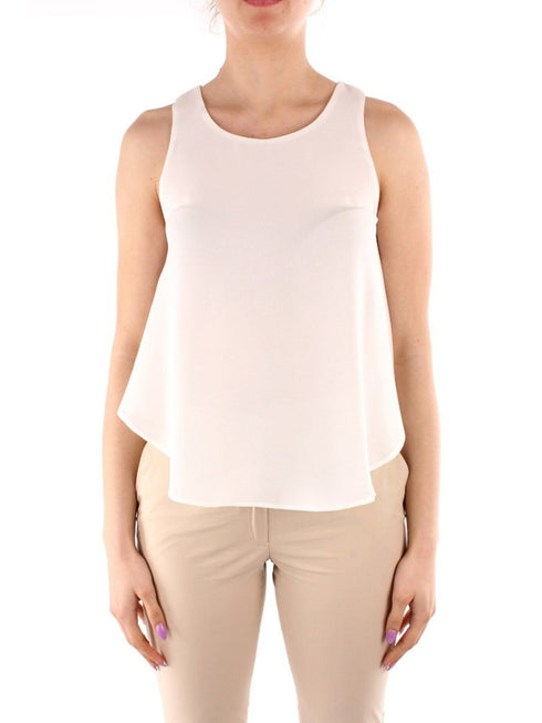 Top Donna FRANZ in crêpe Bianco MARELLA- Francavilla Moda