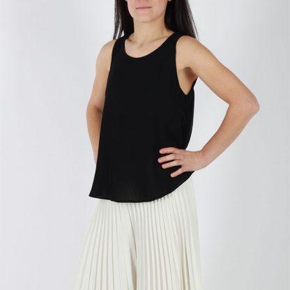 Top Donna FRANZ in crêpe Nero MARELLA- Francavilla Moda