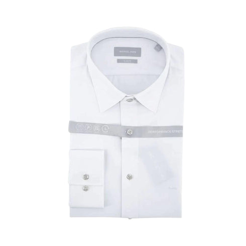 Camicia Uomo Stretch slim fit Bianco MICHAEL KORS- Francavilla Moda