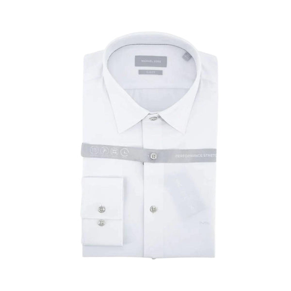 Camicia Uomo Stretch slim fit Bianco MICHAEL KORS- Francavilla Moda